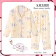 thumbnail image 1 of Pijamas Sanrios Kawaii Anime Mymelody Kuromi Cinnamoroll conjunto de dibujos animados de manga larga para niños ropa de casa para niñas de primavera y otoño, 1 of 4