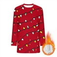 thumbnail image 7 of lcziwo Red Christmas Sweatshirts for Women Long Sleeve Crew Neck Xmas Graphic Tunic Tops Warm Soft Flannel Holiday Shirts with Pockets L, 7 of 7