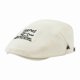 thumbnail image 1 of Gorra plana Gatsby Newsboy para hombre, gorra Sally, de algodón, color blanco, 1 of 2