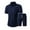 Blue, variant on Men's 2 Pieces Shirt Set Plus Size Short Sleeve Button T Shirt Drawstring Shorts Outfits Summer Casual Trendy Business Workout Suits for Men