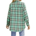 thumbnail image 5 of Fantaslook Plaid Flannel Shirts for Women Oversized Long Sleeve Button Down Shirts Blouses Tops, 5 of 10