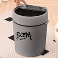 thumbnail image 4 of Cubo de basura de plástico reforzado, ideal para el hogar, la cocina, el baño o el dormitorio. Gran capacidad, material ecológico, diámetro amplio y tapa., 4 of 7