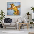 thumbnail image 3 of Stupell Industries Hummingbird on Blue Animals & Insects Painting Gallery Wrapped Canvas Print Wall Art, 36 x 36, 3 of 8