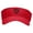 Red, variant on Celtic Shape Knot Embroidered Cotton Twill Sun Visor - White OSFM