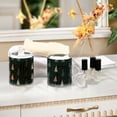 thumbnail image 4 of Yayeee 2 Pack Qtip Holder Bathroom Cotton Swab Canister with Lid Clear Dispenser Set, Green Christmas Trees, 4 of 6