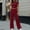 Suit-588Wine, variant on Gamivast Two Piece Sets for Women Crew Neck Short Sleeve Crop Tee & Sweatpants Solid Soft Comfy Joggers Lounge Wear Sporty Gym Running Matching Outfits
