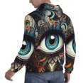 thumbnail image 2 of Hoodie Novelty Sweatshirt Pullover Hoodies for Men, Magic Evil Eyes Psychedelic, 2 of 5