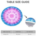 thumbnail image 6 of Colorful Tie Dye Mandala Pattern Round Fitted Tablecloth with Elastic Edge,Dining Table Cover Waterproof,Outdoor Round Tablecloth for Camping,Dining,Indoor and Outdoor, 6 of 7