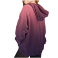 thumbnail image 3 of Bnwani Hoodies for Girls Crew Neck Long Sleeve Pockets Short Sweatshirt Gradient Graphic Printed Tops Pullover Size 7-8, 3 of 3