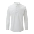 thumbnail image 3 of XIYON Mens Fashion Polo Shirts Long Sleeve Casual Solid Holiday Shirts Tops Casual Fashion Slim Fit Golf Shirts Classic Comfortable Shirts For Men, 3 of 5