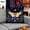 A003- Black C, variant on Throw Pillow Cover, Halloween Bat Moon Pattern, 1 Piece 17.7 Inch Square, Embroidered Style Printed Decorative Cushion Cover for Home Hotel Bedroom Living Room Holiday Decoration