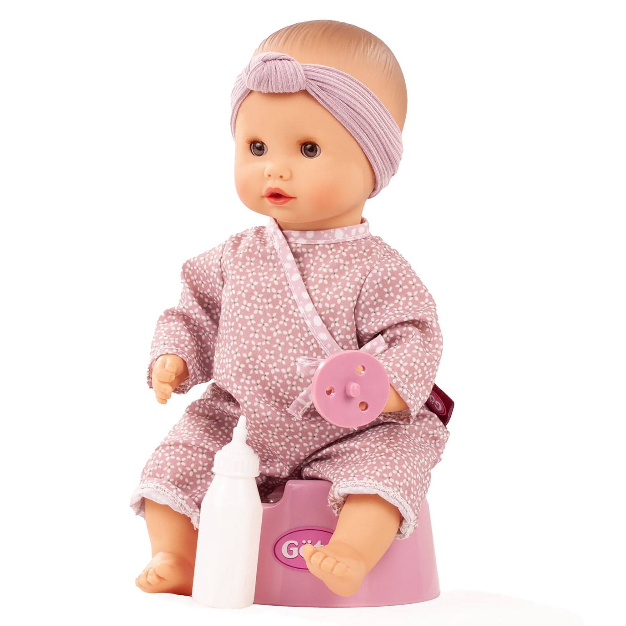 Gotz Sleepy Aquini Soft Mood - 13" Drink & Wet Bath Baby Girl Doll with Potty, Bottle and Pacifier