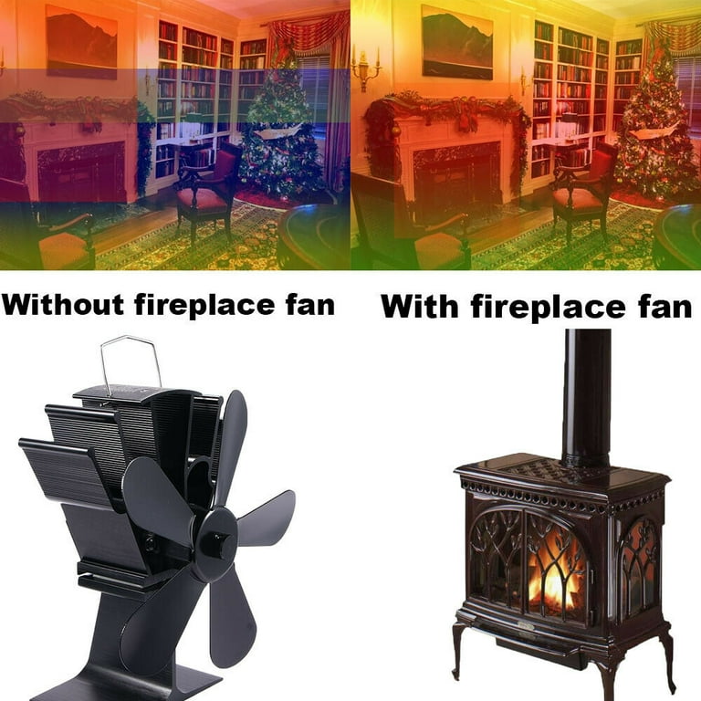 Snagshout  Small Wood Stove Fan(30%coupon+10% code), Fireplace Fan Heat  Powered Stove Fan, Woodstove Fans Non Electric, Eco Fan Thermal Fan for  Wood Stove, Wood Burning Stove Accessories
