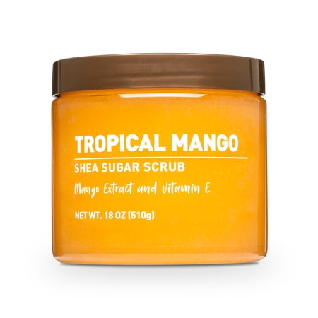 Shea Sugar Scrub, Tropical Mango, 18 oz