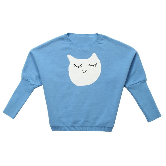 Richie House Girls' Bat Shirt with Catface RH1284