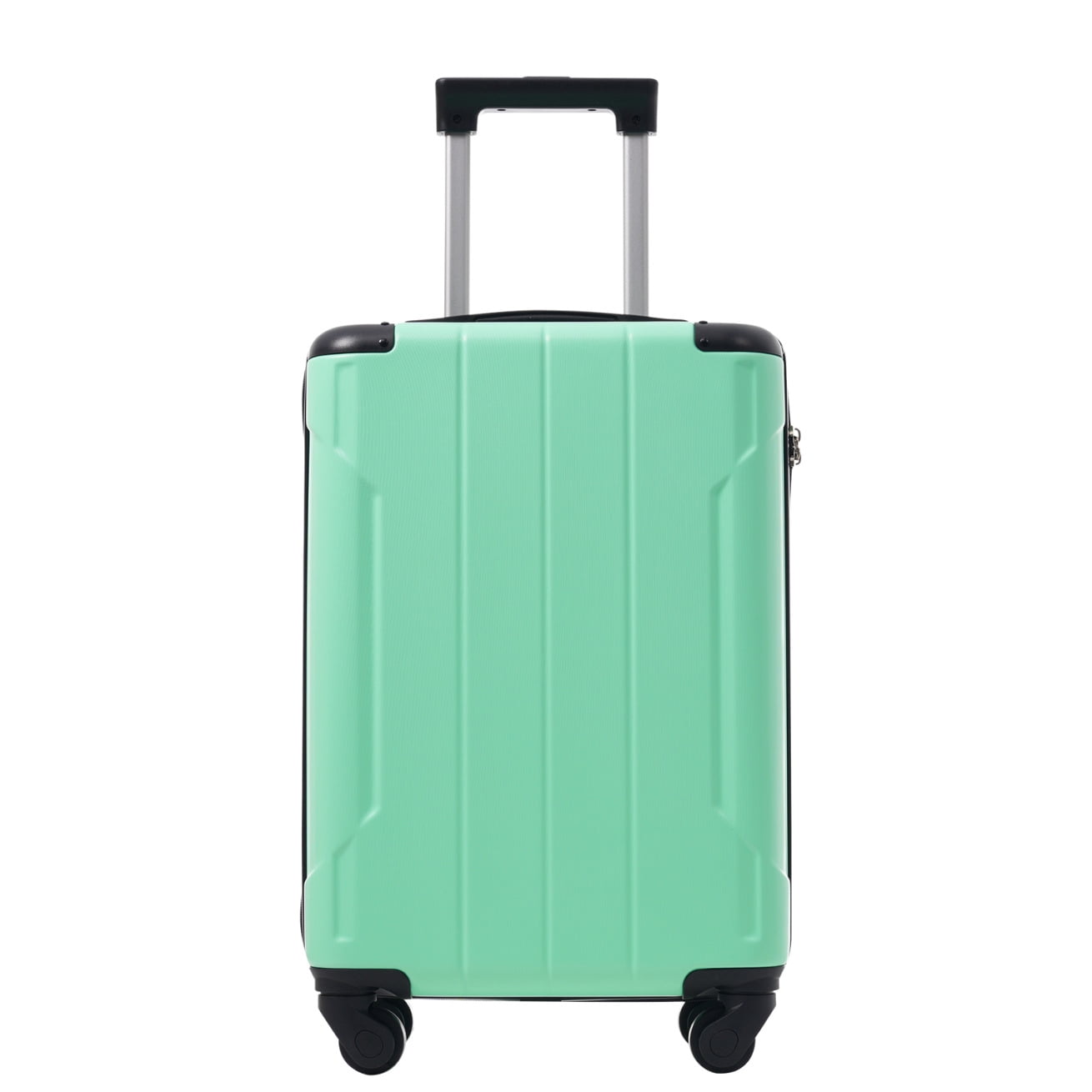 20'' Hardshell Carry On Luggage with 360 °Quiet Spinner Wheels,Lightweight Durable ABS Suitcase with Built in TSA Lock,3 Level Adjustable Handle and 2 Packing Cubes,for Business,Travel,Creamy Green