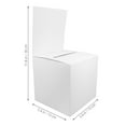 thumbnail image 2 of WEUVEB 6Pcs Donation Box Paper Raffle Ticket Box White Rectangular For Collect Tips And Prayer .79X5.89X5.89in, 2 of 8
