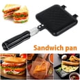 thumbnail image 1 of Sandwich Toaster Maker Grill Breakfast Camping Stoe Stainless Toaster Aluminium Cool Touch Handle Suitable for Making Sandwiches  Panini, 1 of 7