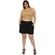 thumbnail image 4 of Short clásico de lino (talla extra), modelo 0136 (Negro) Roman Fashion SH-ELY-0136-NEGRO, 4 of 5