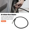 thumbnail image 2 of Unique Bargains 1pcs 60cm Flexible Copper Rubber Tube Tire Valve Connect Pipe Air Chuck Inflator Compressor Pump Extension Hose for Car, 2 of 6