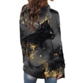 thumbnail image 4 of SOOMLON Halloween Cardigan Gnome Pumpkin Cardigan Cardigans Open-Front Long Sleeve Shirts for Women Hoodless Halloween Ghost Print Casual Shirt Jacket Cardigans Black M, 4 of 6