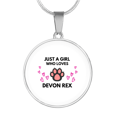 thumbnail image 1 of Collier Cercle Blanc de Chat de Devon Rex Fille en Acier Inoxydable Ou en or 18 Carats 18-22, 1 of 7