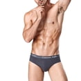 thumbnail image 4 of Mens Underwear Men's Soft Splicing Solid Color Underpants Soft Breathable Knickers Briefs, 4 of 7