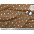 thumbnail image 2 of Soimoi Brown Rayon Fabric Spider,Web & Vintage Bottle Print Fabric by Yard 56 Inch Wide, 2 of 2