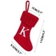 thumbnail image 3 of Medias navideñas con letras bordadas | Medias tejidas de lana | Bolsa de dulces para niños | Decoración festiva para chimenea y árbol, 3 of 4
