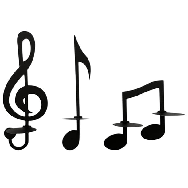 ColoMX 3pcs Música única de la música forma de forma de pared Candelador de vela decorativa de vela decorativa elección de regalos