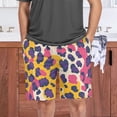 thumbnail image 6 of Men's Pajama Shorts Bottoms with Pockets Soft Lightweight Lounge Sleep Wear Pink Yellow Leopard, 6 of 6