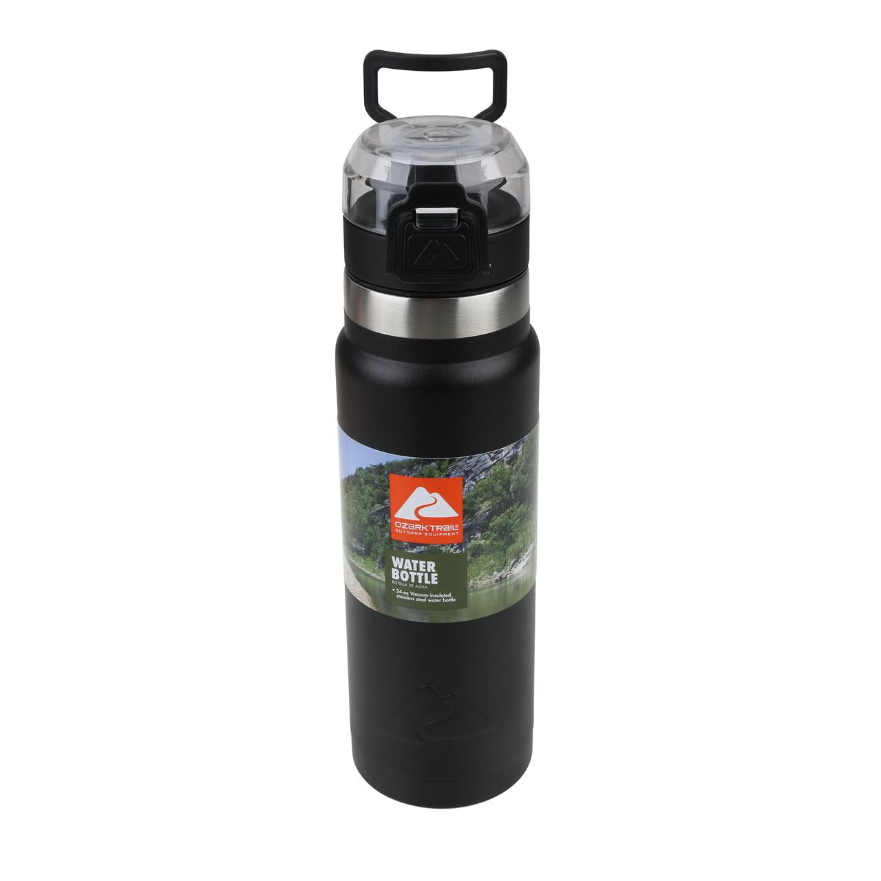 oz Black Stainless Steel Water Bottles 