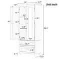 thumbnail image 2 of DEALTOPS Tall Storage Cabinet with Spacious Storage and Adjustable Shelf for Bathroom, Living Room, White, 2 of 7