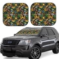 thumbnail image 1 of Balery Hawaiian Culture Symbols Parasol para parabrisas de coche de 2 piezas | Parasol plegable para parabrisas delantero de coche para la mayoría de sedanes-Medium, 1 of 6