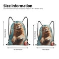 thumbnail image 2 of Daiia Floating Cat And Donuts Pattern Drawstring Backpack, Gym Bag, Lightweight Backpack, Water-Resistant Bag Travel Sports Backpack, Fitness Bag, Yoga Bag-Medium, 2 of 6