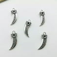 thumbnail image 3 of U8MO 20/50pc wolf tooth antique silver charms pendants jewelry DIY finding 22*10mm-50pcs, 3 of 8