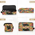 thumbnail image 5 of Hair Tool Organizer Bag with Heat Resistant Mat Removable Travel Storage Case for Hot Air Brushes Curling Irons Black Cat Among Colorful Flowers, 5 of 8