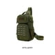 thumbnail image 3 of Qarigey extensible de tela con bandolera transpirable para acampar y escalar, bolsa de pecho, capacidad para equipo de Camping Bolsas de mensajero y de hombro Verde, 3 of 6