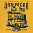 thumbnail image 3 of Proud To Be An American Ford Long Sleeve T-shirt Patriotic Retro Vintage F-Series Truck 1950s F100 USA Flag Licensed, 3 of 7