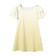 thumbnail image 6 of Gubotare Kids Boho Dress Kids Toddler Baby Girls Rainbow Dress Princess Sleeveless Beach Butterfly Sundress Size 7-8T (Yellow,7-8 Years), 6 of 9