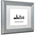 thumbnail image 2 of Trademark Fine Art 'VA Beach VA Skyline WB-BW' Canvas Art by Marlene Watson, White Matte, Silver Frame, 2 of 4