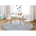 thumbnail image 1 of UTEX Table pour Enfants avec 2 Chaises pour Tout-Petits, Garçons, Filles, Ensemble Table et Chaises 3 Pcs, Blanc, 1 of 6