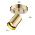thumbnail image 3 of Globe Electric 59765 1-Light Track Lighting Spotlight - Matte Brass, 3 of 7