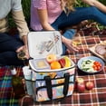 thumbnail image 5 of FORMRS Insulated Cooler Bag 24 Cans Capacity Soft Leakproof Lunch Box with Side Pockets, Blue Flowers, 5 of 7