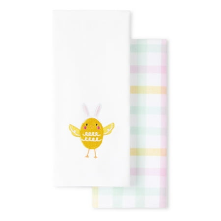 Way to Celebrate Chick Kitchen Towel Set, Multi-Color, 15"W x 25"L, 2 Pieces