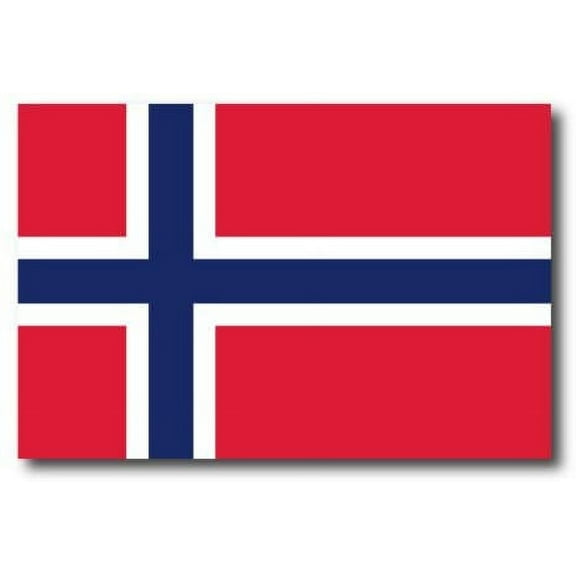 Norway Norwegian Flag Car Decal - 3" x 5"