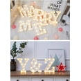thumbnail image 4 of Luces LED para marquesina con letras, 26 letras del alfabeto iluminadas, letrero con números y letras para bodas, fiestas de cumpleaños, lámpara navideña a pilas, luz nocturna, decoración para el hoga, 4 of 5