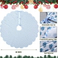 thumbnail image 2 of Falda de Árbol de Navidad Mini Inflable de Algodón Floral 48 cm Azul/Blanco, 2 of 6