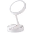 thumbnail image 1 of Makeup Mirror with LED Light Vanity Mirror 1/10X Magnifying Mirror Double Sided Cosmetic Mirror Foldable Adjustable Mirror for Travel Battery and USB Powered, 1 of 2