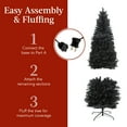 thumbnail image 5 of Best Choice Products 4.5ft Pre-Lit Black Artificial Christmas Tree, Holiday Pencil Tree w/ 100 Incandescent Lights, Base, 5 of 8